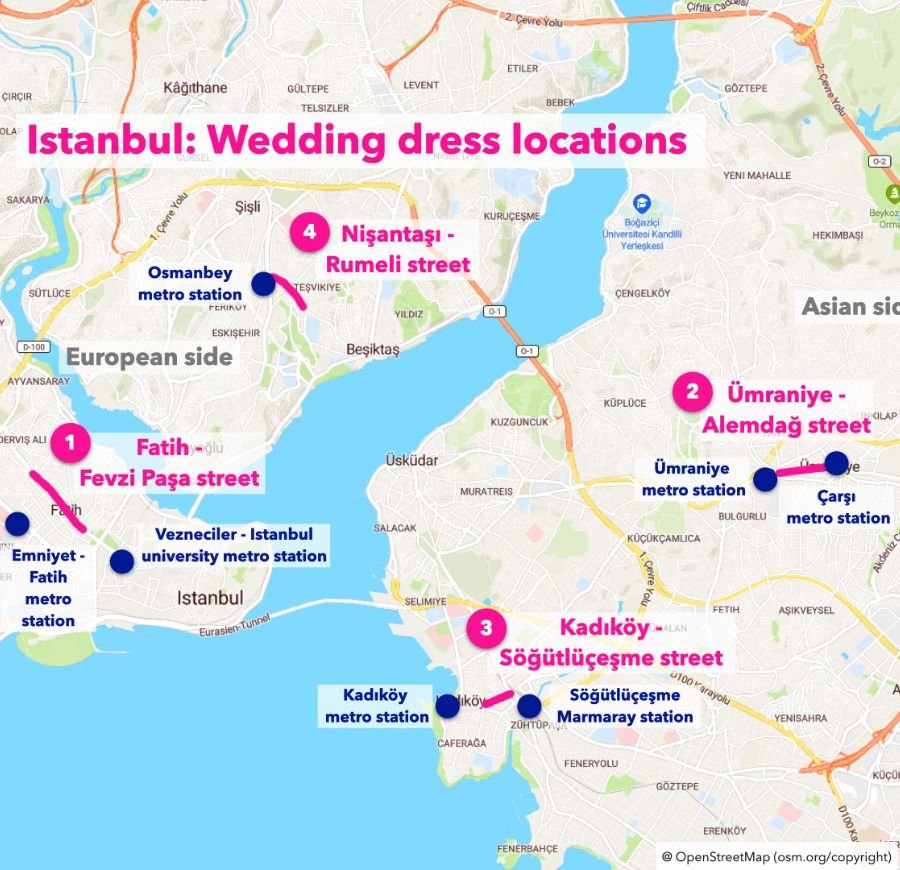 1 Wedding dress shopping locations in Istanbul