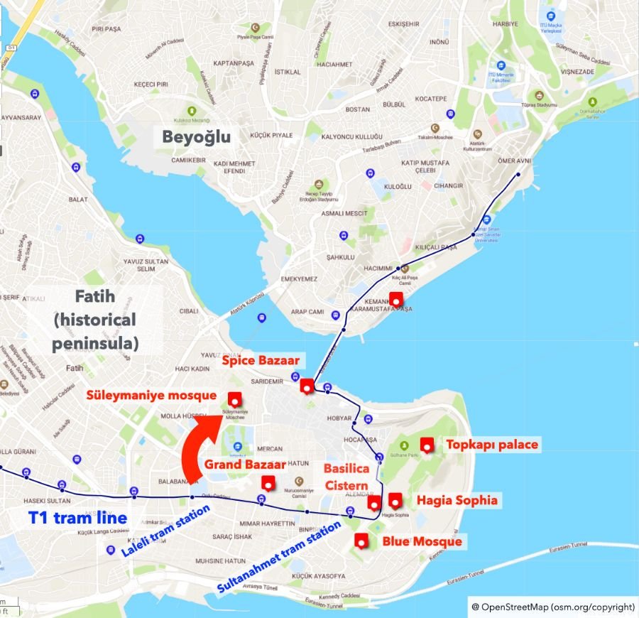 2 how to get to Hagia Sophia mosque in Istanbul via public transportation