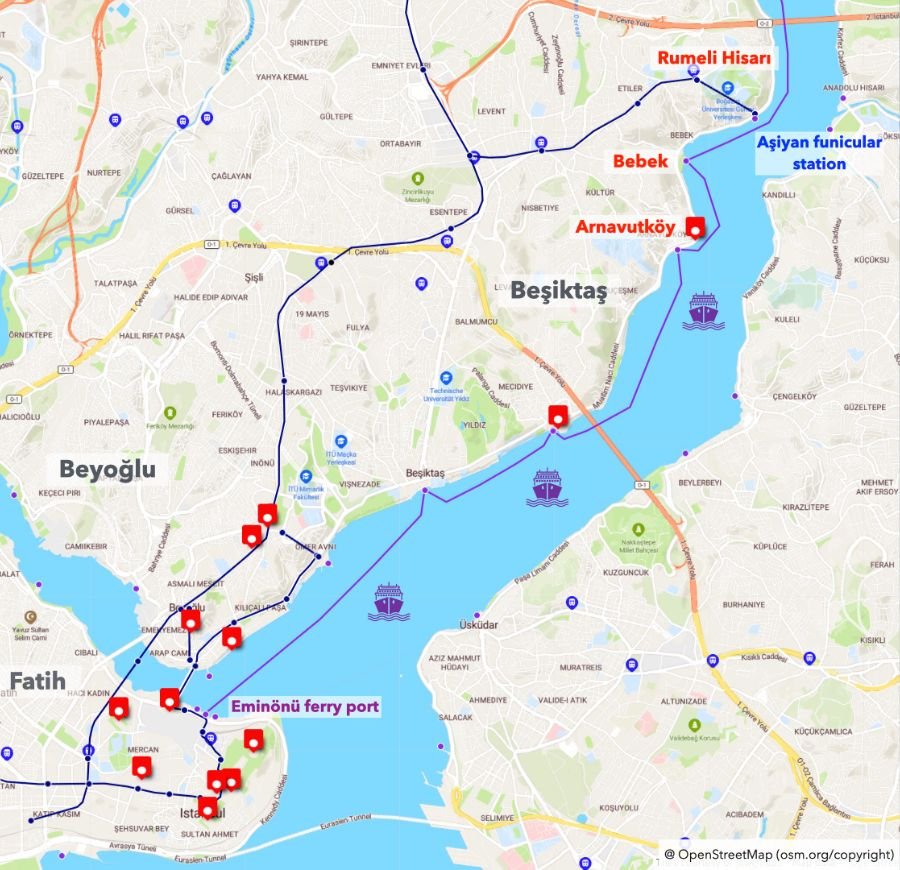 5 How to get to Bebek in Istanbul via public transportation