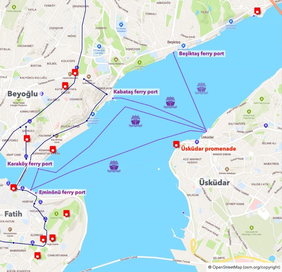 6 How to get to Üsküdar in Istanbul via public transportation