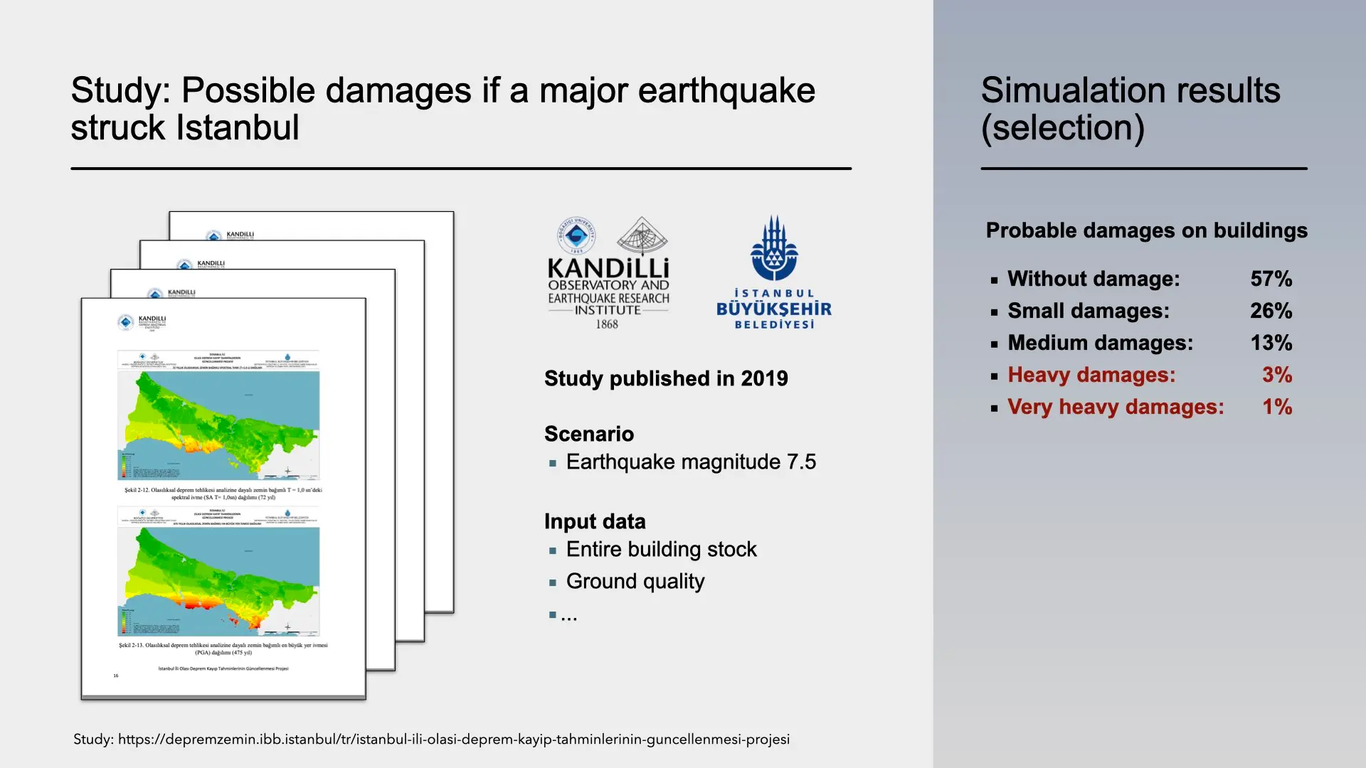 3 - Study possible damages major earthquake Istanbul Study possible damages major earthquake Istanbul